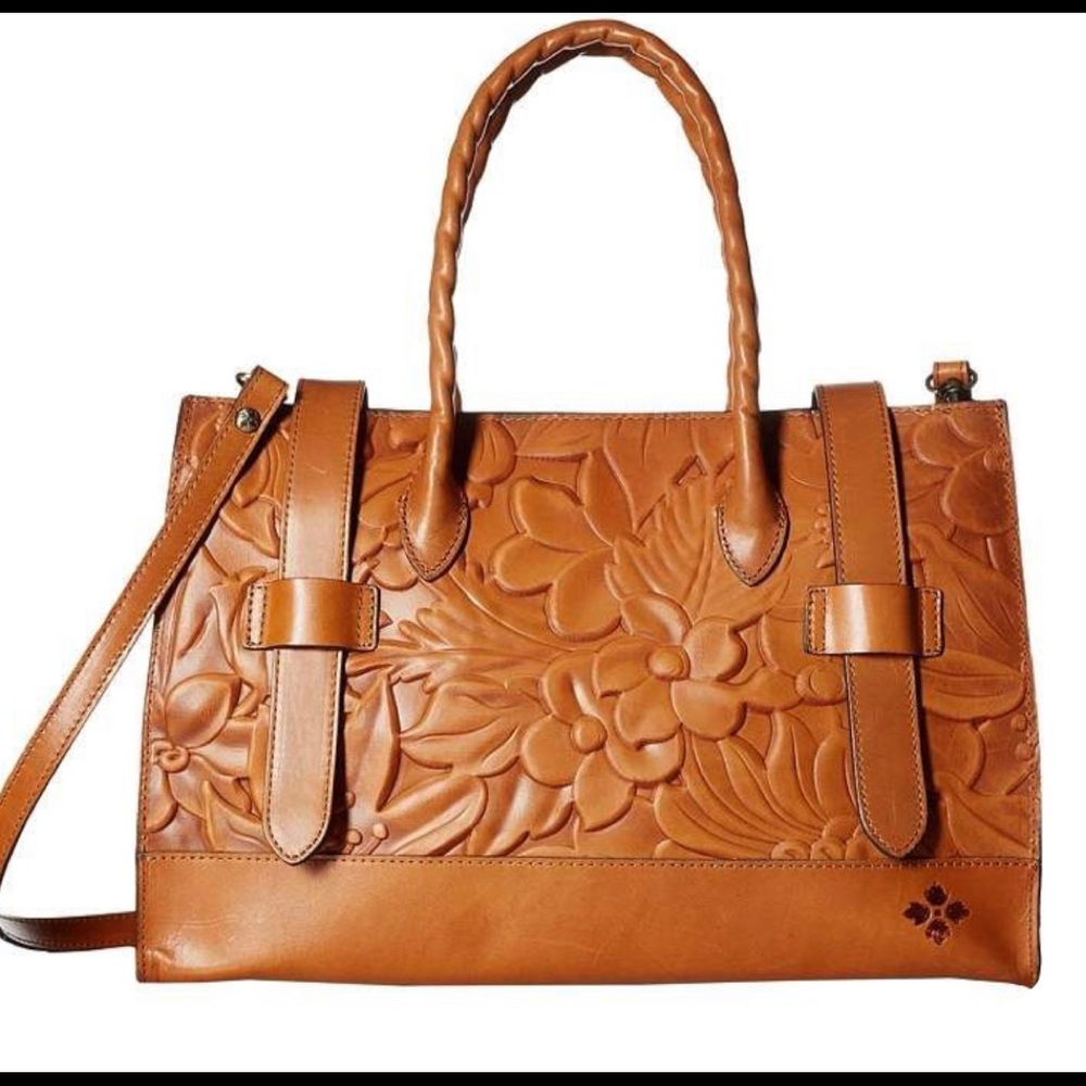 Beautifully embossed leather Patricia Nash Lucetta Computer Tote
